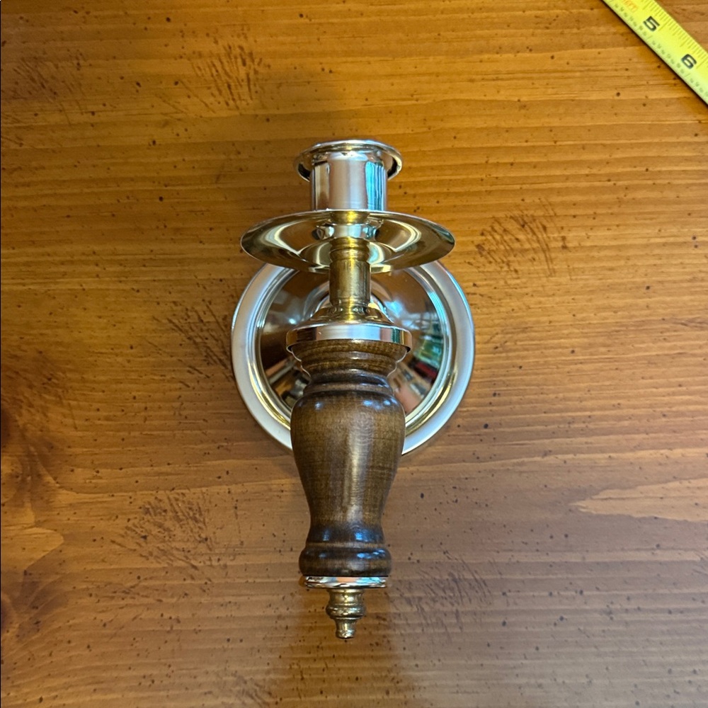 Vintage Home Interiors Gold and Brown Wall Sconce